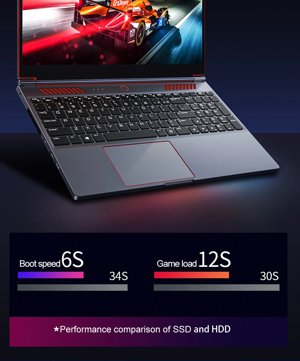 16.1 Inch Gaming Laptop Computer GTX1650 4G Intel Core i9-9880H i7-9750H windows11 RAM Max 64GB DDR4 2*M.2 NVME 2TB SSD Wi-Fi 5