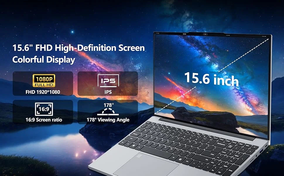 2026 Brand New Intel i9-10980HK 15.6 Inch Backlit Fingerprint Unlock Laptop Windows 11 Office Study NoteBook Gaming Computer PC