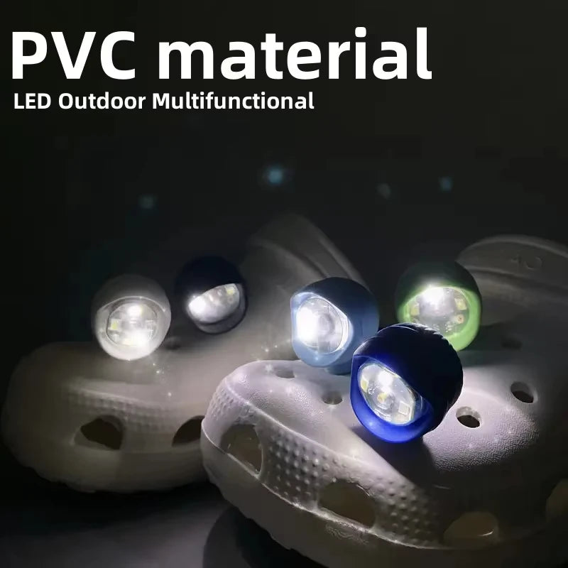 2pcs Shoe Lights,Waterproof Shoe Charms Accessories for Crocs Shoes,3 Light Modes for Camping Dog Walking,for Adult Kid Gift