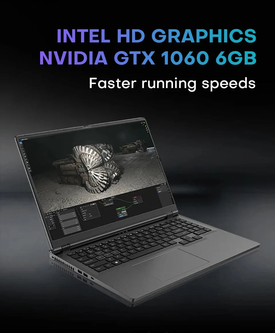 16" Gaming Laptop intel Core i7-6700HQ GTX 1060 6GB Notebook PC IPS 1920*1200 Ram 16GB 512GB 1TB SSD Windows 11 Pro Laptop Gamer