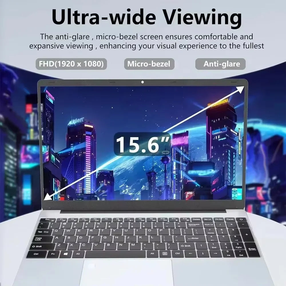 2026 Brand New Intel i9-10980HK 15.6 Inch Backlit Fingerprint Unlock Laptop Windows 11 Office Study NoteBook Gaming Computer PC