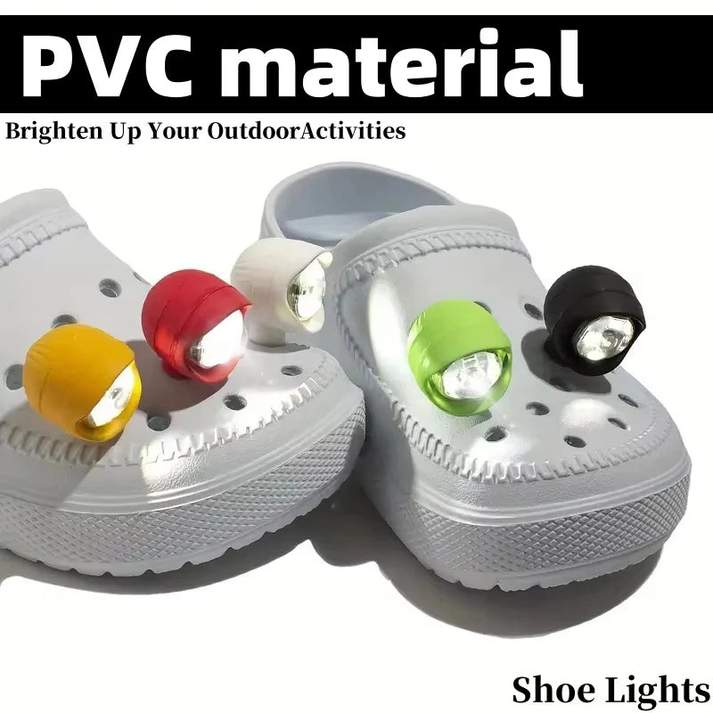 2pcs Shoe Lights,Waterproof Shoe Charms Accessories for Crocs Shoes,3 Light Modes for Camping Dog Walking,for Adult Kid Gift