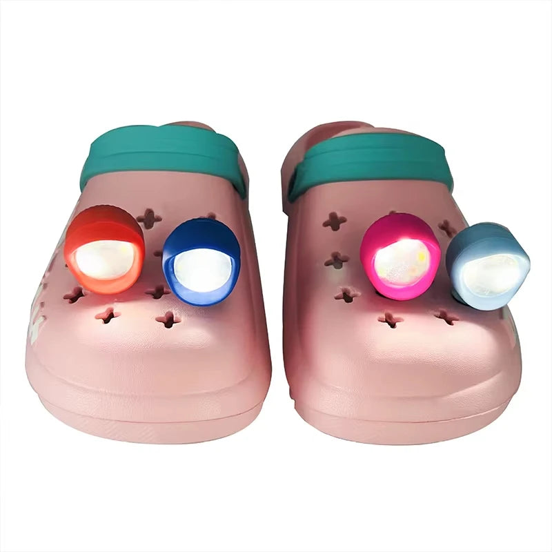 2pcs Shoe Lights,Waterproof Shoe Charms Accessories for Crocs Shoes,3 Light Modes for Camping Dog Walking,for Adult Kid Gift